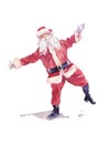 Santa Claus is dancing