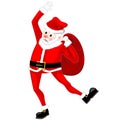 Santa Claus dancing vector Royalty Free Stock Photo