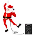 Santa Claus dancing vector Royalty Free Stock Photo