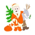 Santa Claus with deer