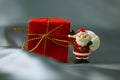 Santa Claus delivers gifts. Christmas gifts delivery. Present for New Year 2024. Royalty Free Stock Photo