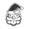 Santa Claus design on white background. santa head logos or icons. vector illustration