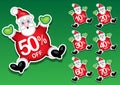 Santa Claus Discount Sale Stickers