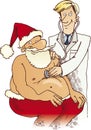 Santa claus and doctor Royalty Free Stock Photo