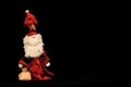 Santa Claus doll on black Royalty Free Stock Photo