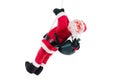 Santa claus doll climbing on rope Royalty Free Stock Photo