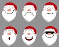 Santa claus emote icons Royalty Free Stock Photo