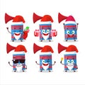 Santa Claus emoticons with blue air horn cartoon character Royalty Free Stock Photo