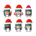 Santa Claus emoticons with can of sardines cartoon character