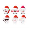 Santa Claus emoticons with ceramic teapot cartoon character Royalty Free Stock Photo