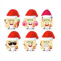 Santa Claus emoticons with certificate paper cartoon character Royalty Free Stock Photo