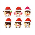 Santa Claus emoticons with chocolate slime cookies cartoon character Royalty Free Stock Photo