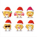 Santa Claus emoticons with dalgona candy pentagon cartoon character