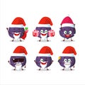 Santa Claus emoticons with fig cartoon character Royalty Free Stock Photo