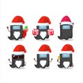 Santa Claus emoticons with ghost among us black cartoon character