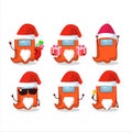 Santa Claus emoticons with ghost among us orange cartoon character Royalty Free Stock Photo