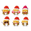 Santa Claus emoticons with hamburger gummy candy cartoon character