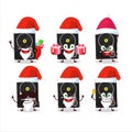 Santa Claus emoticons with hardisk cartoon character Royalty Free Stock Photo