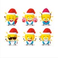 Santa Claus emoticons with lamp ideas cartoon character Royalty Free Stock Photo