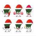 Santa Claus emoticons with leek cartoon character