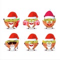 Santa Claus emoticons with mung beans cartoon character