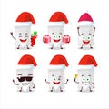 Santa Claus emoticons with science bottle cartoon character