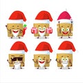 Santa Claus emoticons with sling bag school cartoon character
