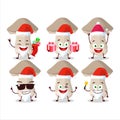 Santa Claus emoticons with toadstool cartoon character