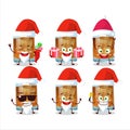 Santa Claus emoticons with whiskey cartoon character