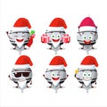 Santa Claus emoticons with white lolipop wrapped cartoon character Royalty Free Stock Photo