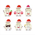 Santa Claus emoticons with white pepper bottle cartoon character