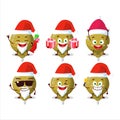 Santa Claus emoticons with yellow lolipop wrapped cartoon character Royalty Free Stock Photo