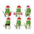 Santa Claus emoticons with zucchini cartoon character