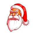 Santa claus emotions. Part of christmas set. Rage, rampage, anger. Ready for print.