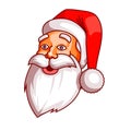 Santa claus emotions. Part of christmas set. Surprise, wonder, marvel. Ready for print. Royalty Free Stock Photo