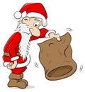 Santa claus with an empty bag