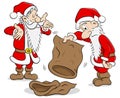 Santa claus with empty bags Royalty Free Stock Photo