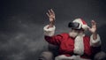 Santa Claus experiencing virtual reality