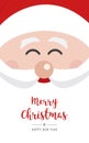 santa claus face smile christmas gretting card