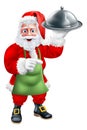 Santa Claus Father Christmas Food Cloche Cartoon Royalty Free Stock Photo
