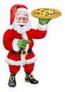 Santa Claus Father Christmas Pizza Restaurant Chef Royalty Free Stock Photo