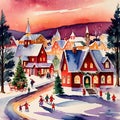Santa Claus, Father Christmas, Saint Nicholas, traditional Christmas figure sharing gifts for holiday