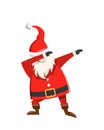 Santa Claus Father Frost Christmas Dancing Dab Step, Hip Hop Pose Meme