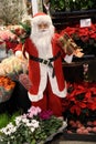 Santa claus figue at flowers shop in danish capital Copenhagen