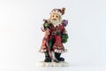 Santa Claus figurine isolated on white background Royalty Free Stock Photo