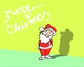 Santa claus - full color x-mas illustration with text Royalty Free Stock Photo