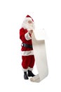 Santa Claus is full of presents request to delivery Royalty Free Stock Photo