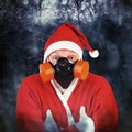 Santa Claus in Gas Mask