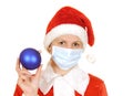 Santa claus in a gauze bandage Royalty Free Stock Photo