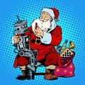 Santa Claus gift robot battery